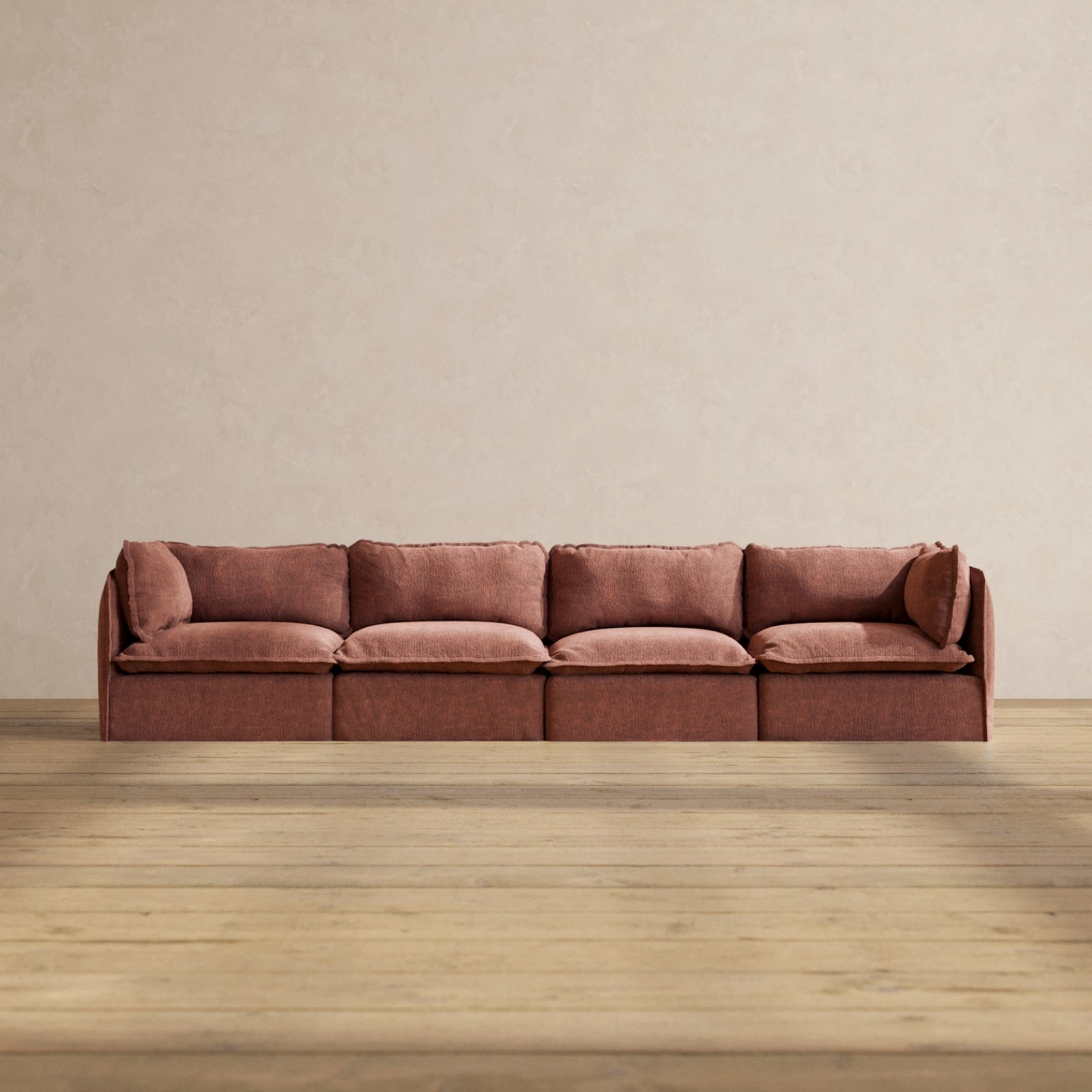 Slipcover Only - Modular Performance 4-Seater | Heirloom Velvet in Chestnut
