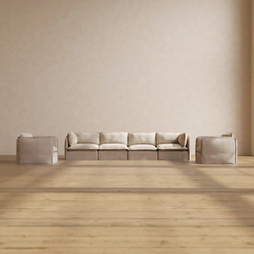 Slipcover Only - Modular Performance 4-Seater Sofa   Armchair Set | Blended Weave in Oat