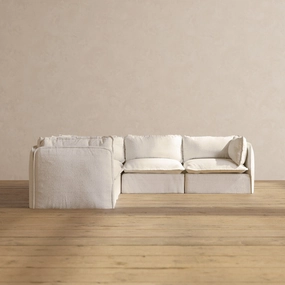 Slipcover Only - Modular Performance 5-Seater Corner Sectional | Knit Boucle in Mousse