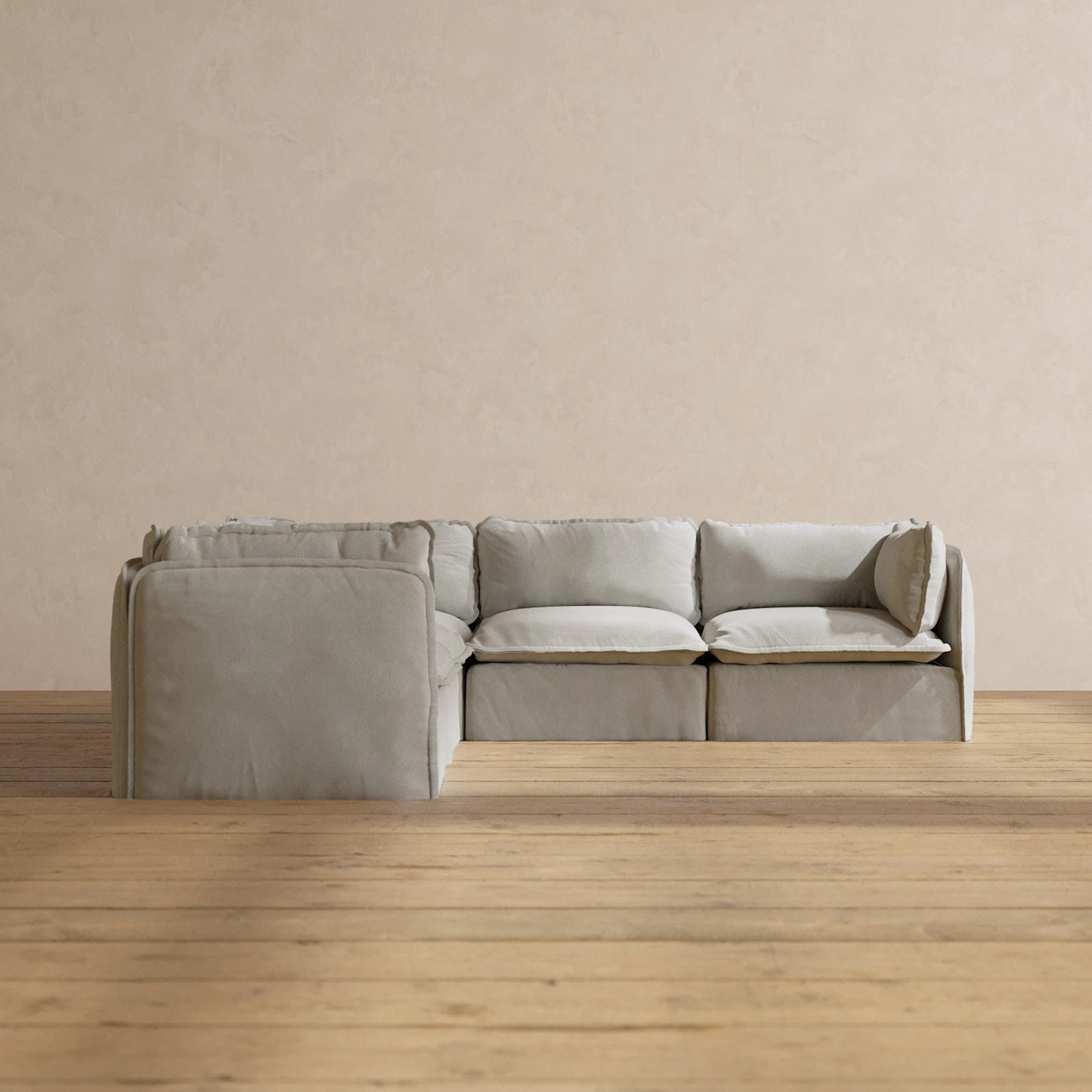 Slipcover Only - Modular Performance 5-Seater Corner Sectional | Plush Weave in Cloud