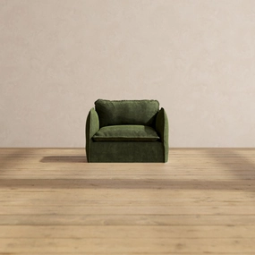 Slipcover Only - Modular Performance Armchair | Luxury Velvet in Olive
