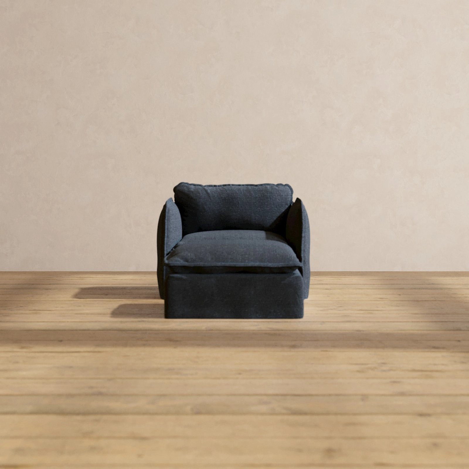 Slipcover Only - Modular Performance Armchair & Ottoman | Blended Weave in Indigo