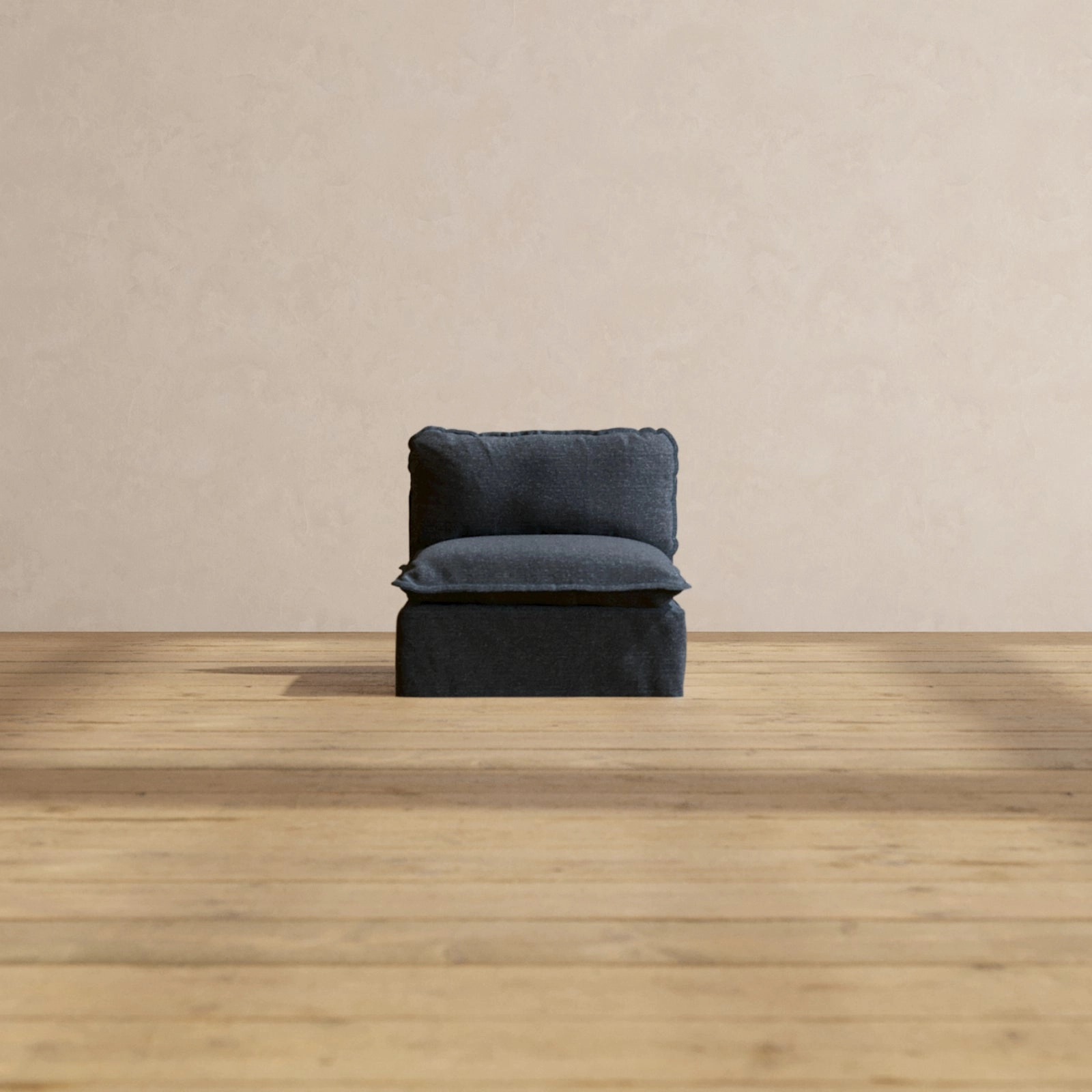 Slipcover Only - Modular Performance Armless Chair | Blended Weave in Indigo