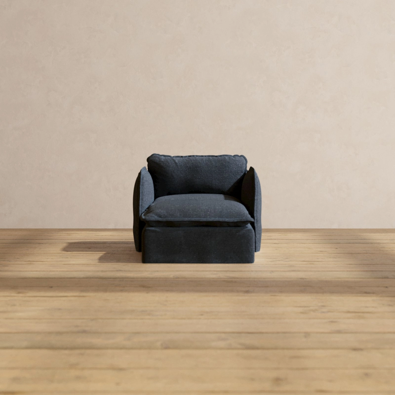 Slipcover Only - Modular Performance Chaise Armchair | Blended Weave in Indigo