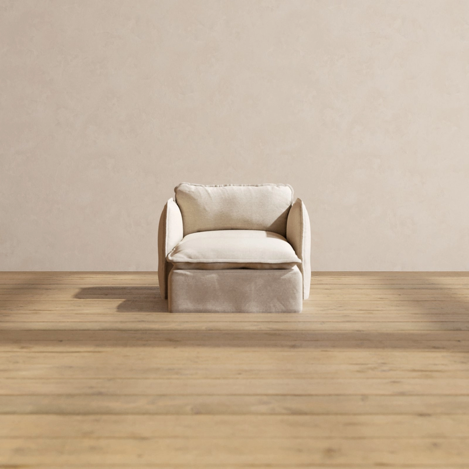Slipcover Only - Modular Performance Chaise Armchair | Blended Weave in Oat