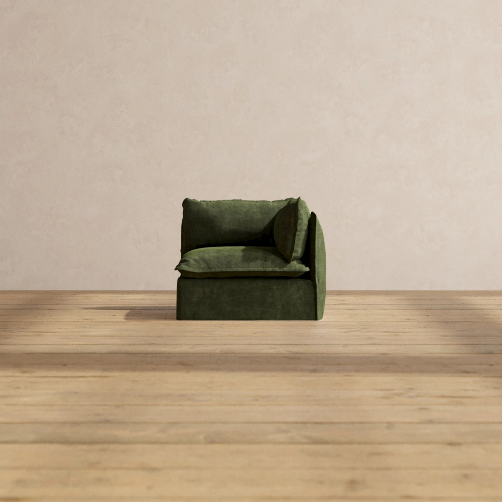 Slipcover Only - Modular Performance End Chair | Luxury Velvet in Olive