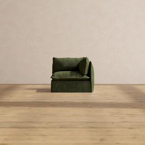 Slipcover Only - Modular Performance End Chair | Luxury Velvet in Olive