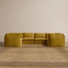 Slipcover Only - Modular Washable 8-Seater U-Sectional in Kiiro
