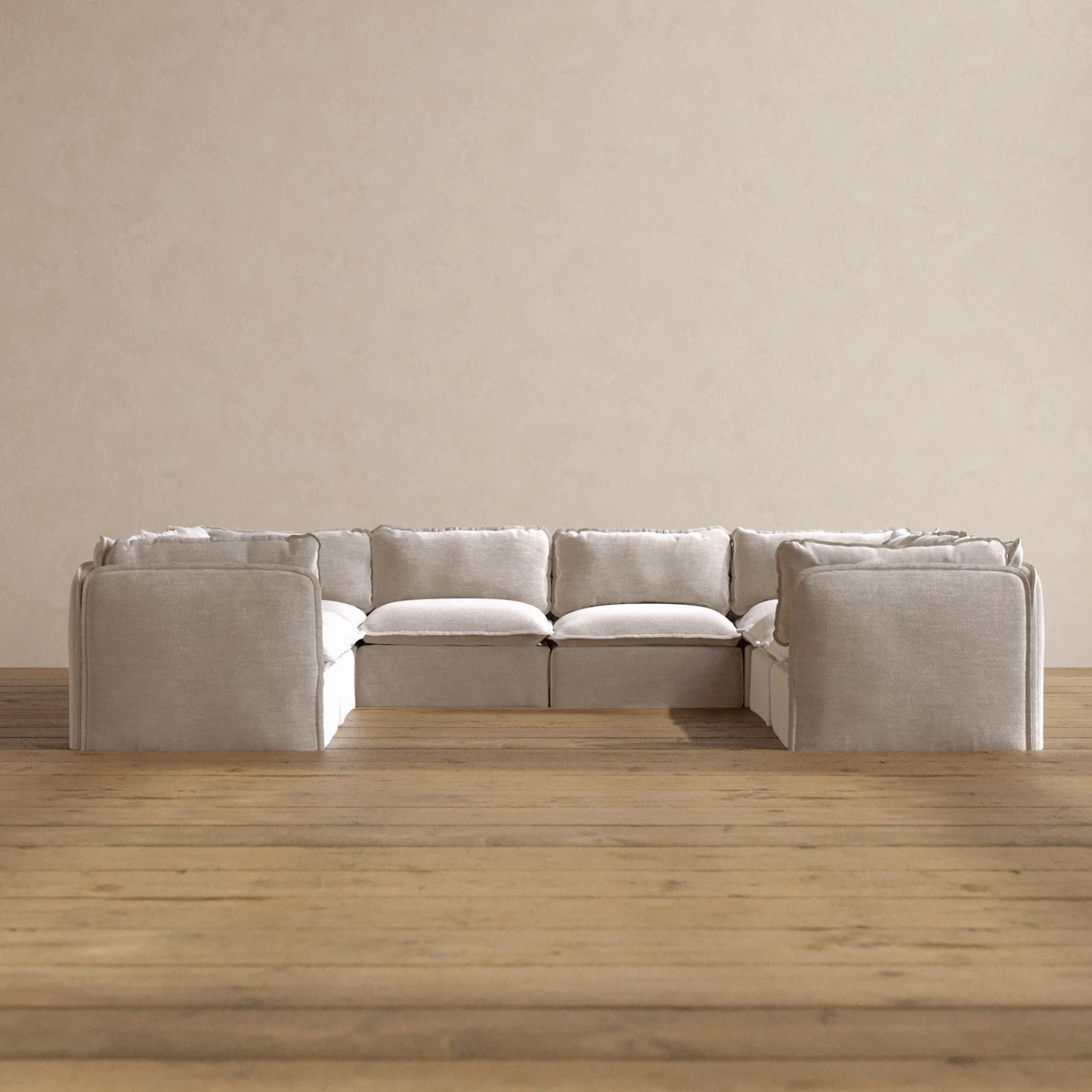 Slipcover Only - Modular Washable 8-Seater U-Sectional in Mist
