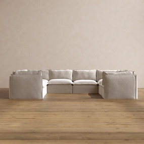 Slipcover Only - Modular Washable 8-Seater U-Sectional in Mist