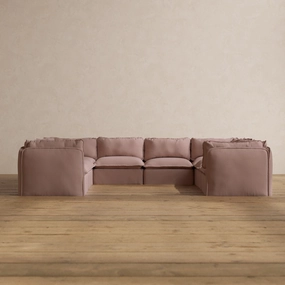 Slipcover Only - Modular Washable 8-Seater U-Sectional in Sakura