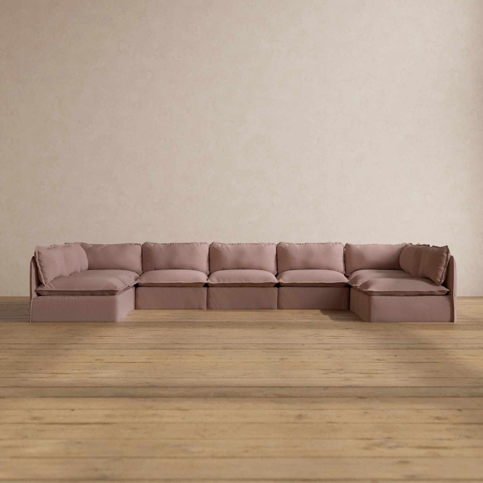 Slipcover Only - Modular Washable 9-Seater Open-Ends U-Sectional in Sakura