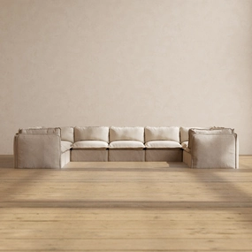 Slipcover Only - Modular Washable 9-Seater U-Sectional in Oat