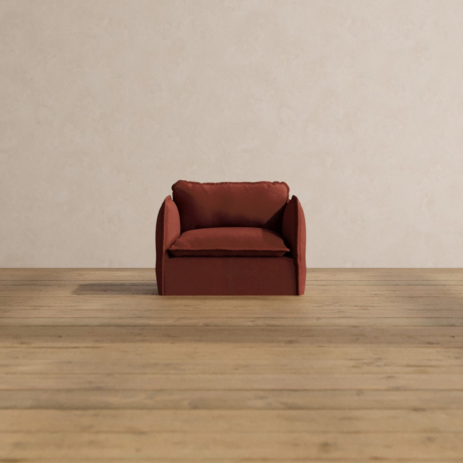Slipcover Only - Modular Washable Armchair in Rust
