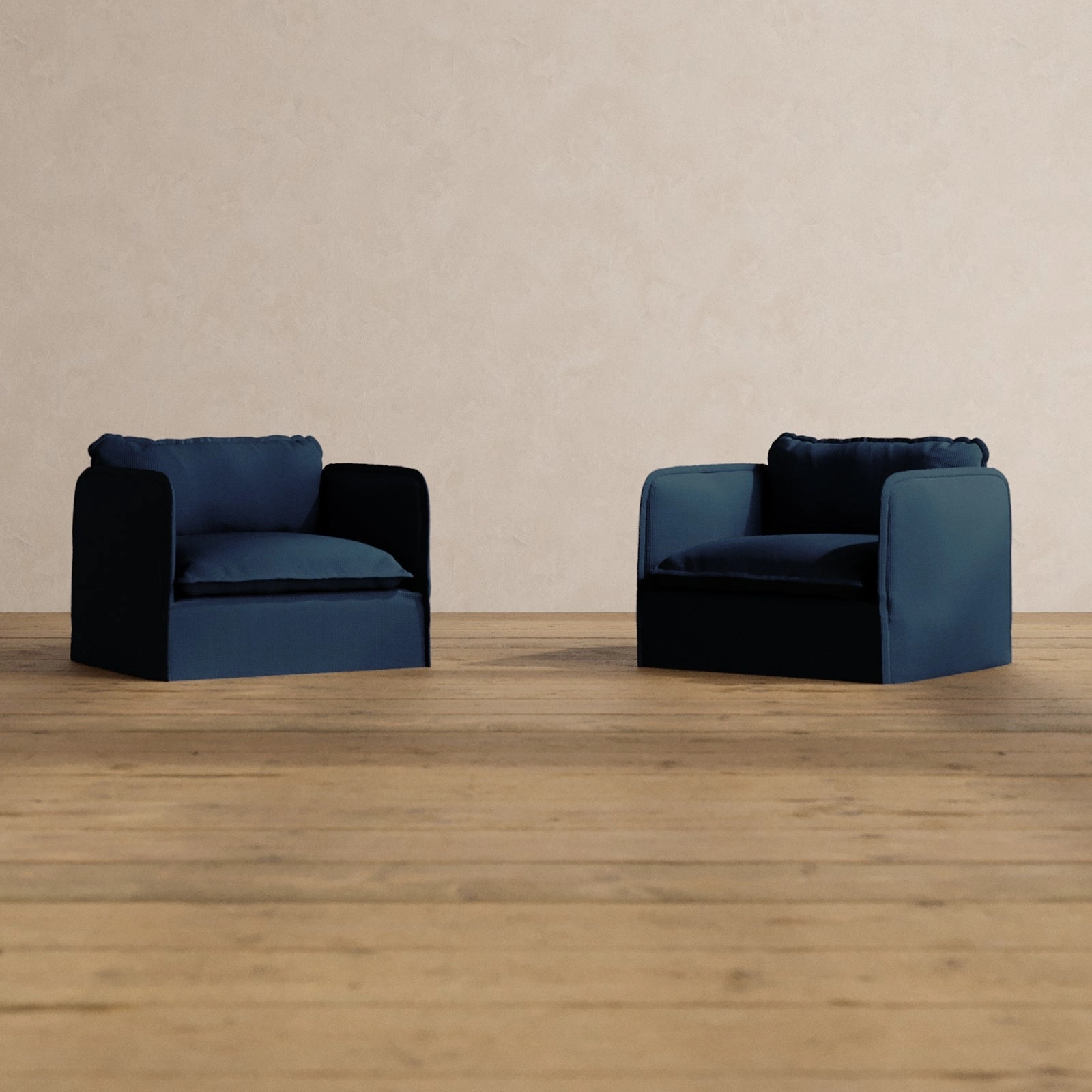 Slipcover Only - Modular Washable Armchair Set in Sumi