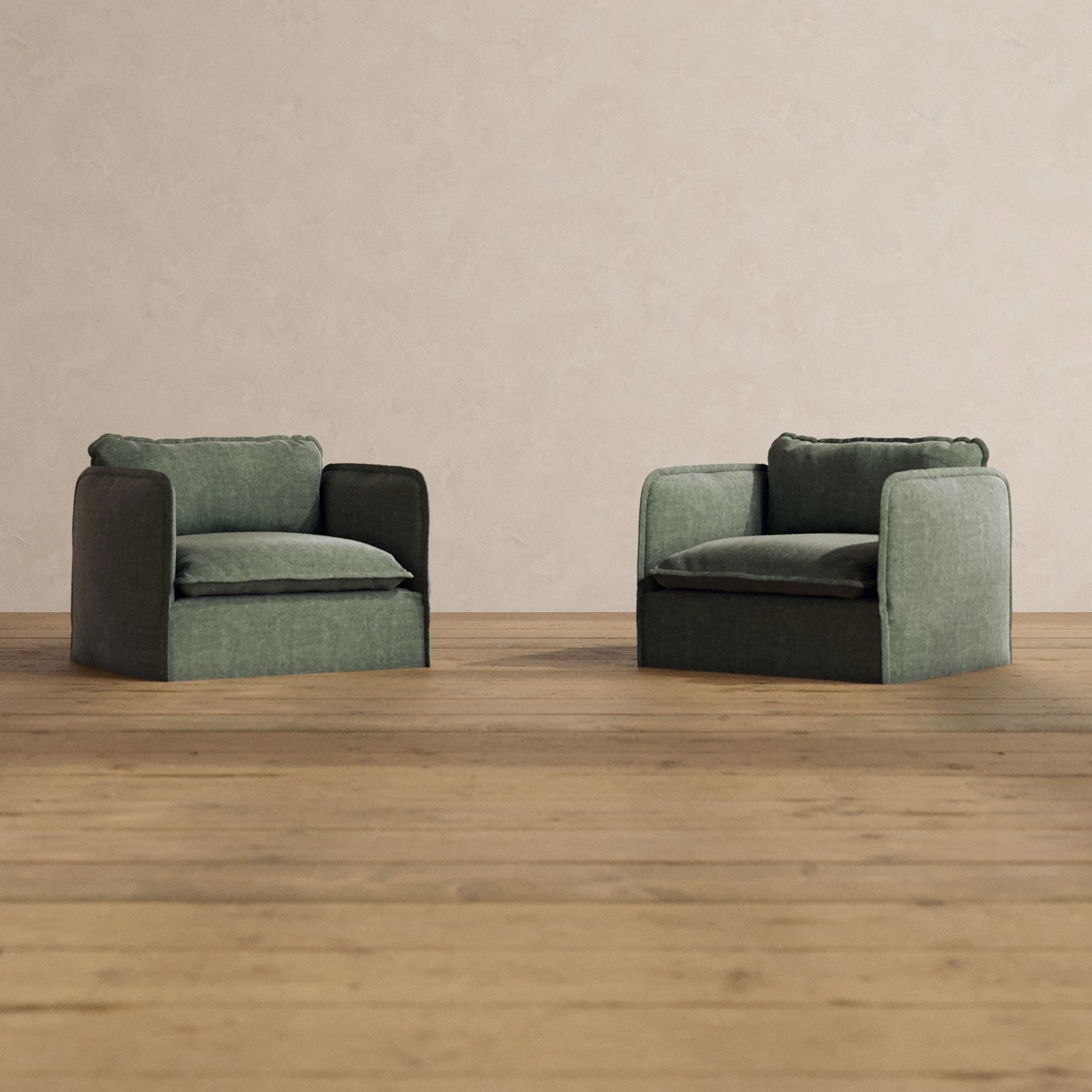 Slipcover Only - Modular Washable Armchair Set in Willow
