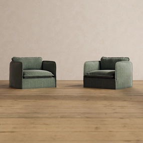Slipcover Only - Modular Washable Armchair Set in Willow