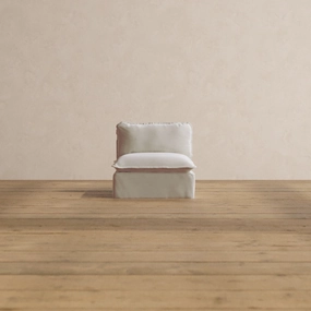 Slipcover Only - Modular Washable Armless Chair in Coco