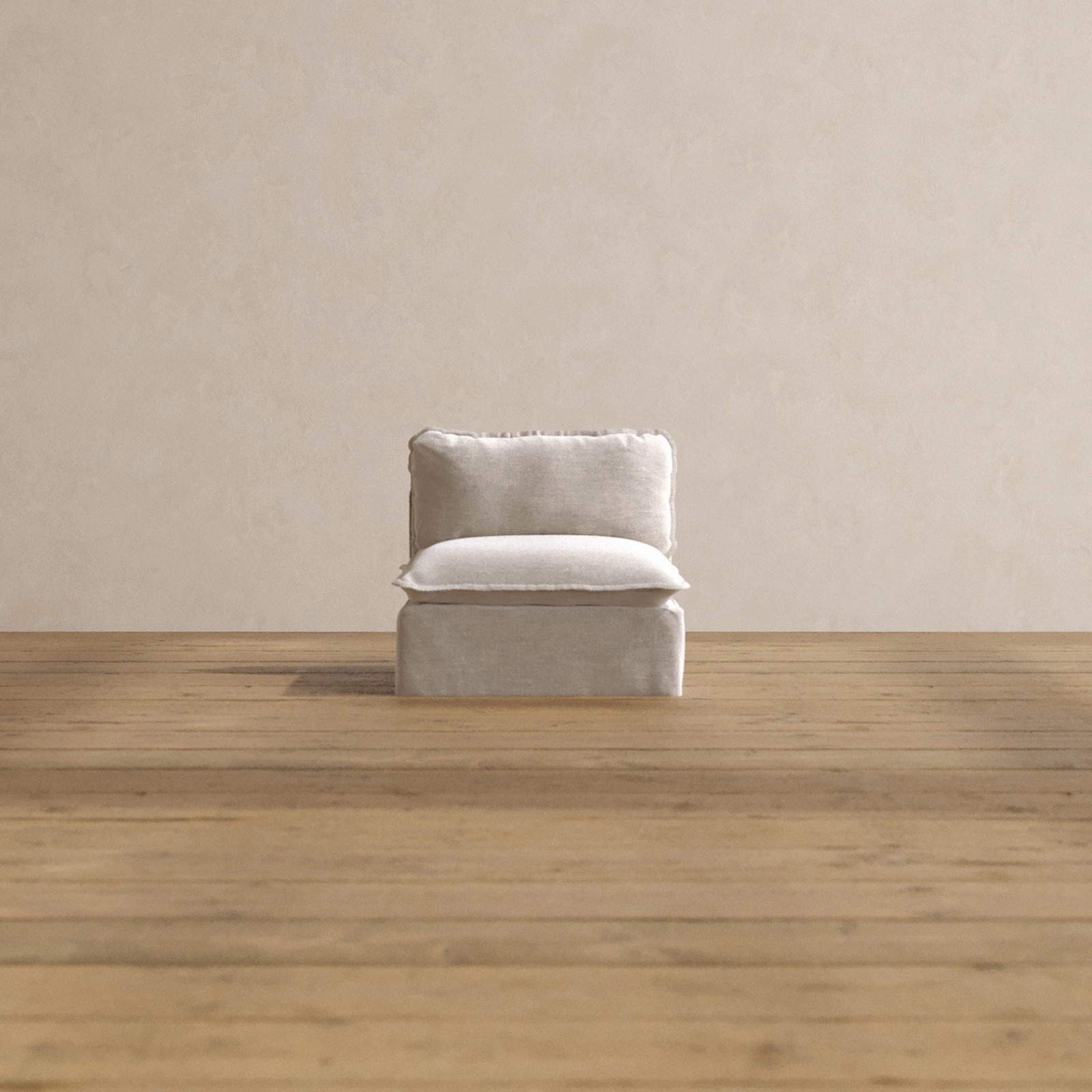 Slipcover Only - Modular Washable Armless Chair in Mist