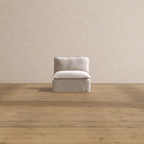 Slipcover Only - Modular Washable Armless Chair in Mist