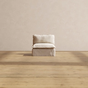 Slipcover Only - Modular Washable Armless Chair in Oat