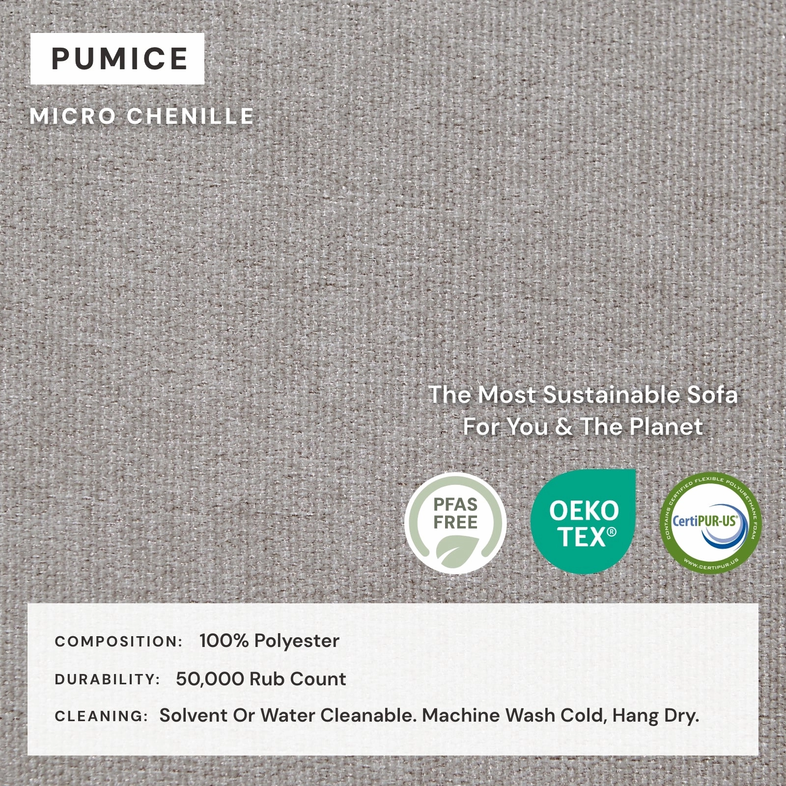 Slipcover Only - Modular Washable Armless Chair in Pumice