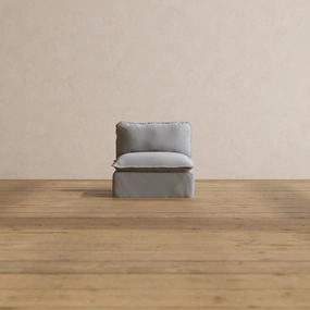 Slipcover Only - Modular Washable Armless Chair in Pumice