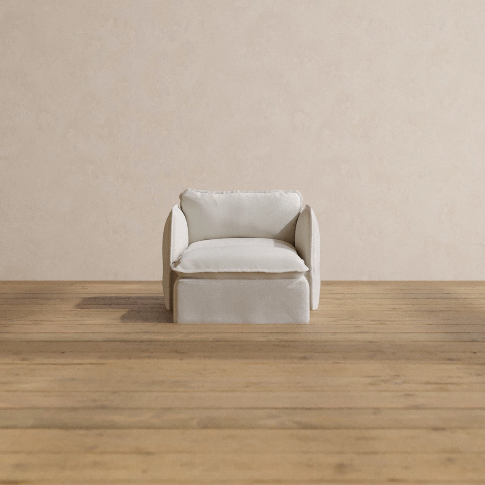 Slipcover Only - Modular Washable Chaise Armchair in Powder