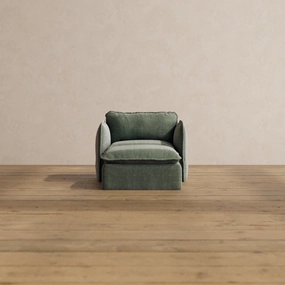 Slipcover Only - Modular Washable Chaise Armchair in Willow