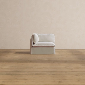 Slipcover Only - Modular Washable Corner Chair in Coco