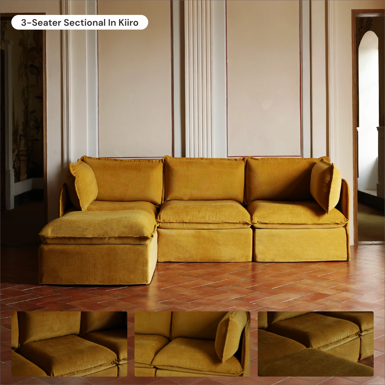 Slipcover Only - Modular Washable Corner Chair in Kiiro