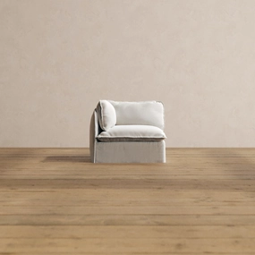 Slipcover Only - Modular Washable Corner Chair in Milk