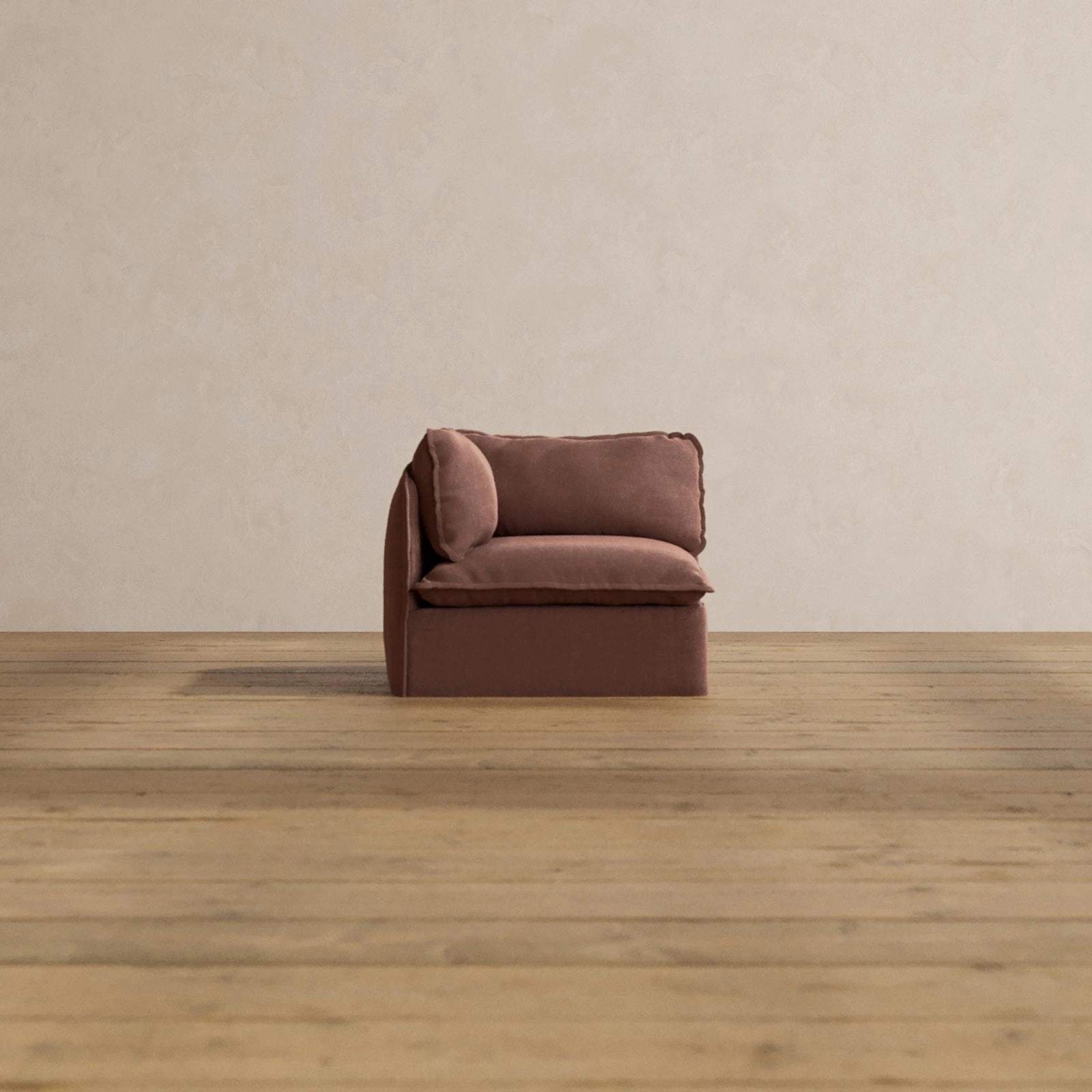 Slipcover Only - Modular Washable End Chair - Left in Chestnut