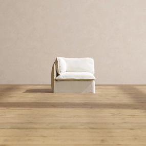 Slipcover Only - Modular Washable End Chair - Left in Eggshell