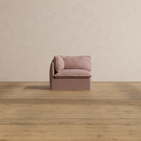 Slipcover Only - Modular Washable End Chair - Left in Sakura