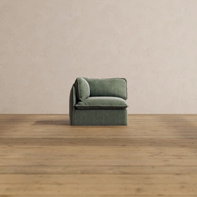 Slipcover Only - Modular Washable End Chair - Left in Willow