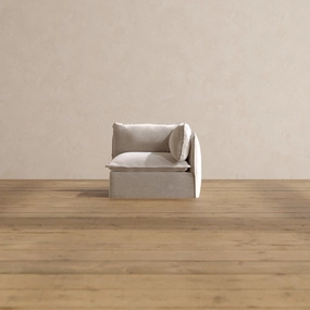 Slipcover Only - Modular Washable End Chair - Right in Mist