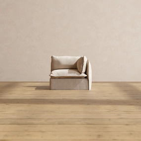 Slipcover Only - Modular Washable End Chair - Right in Oat