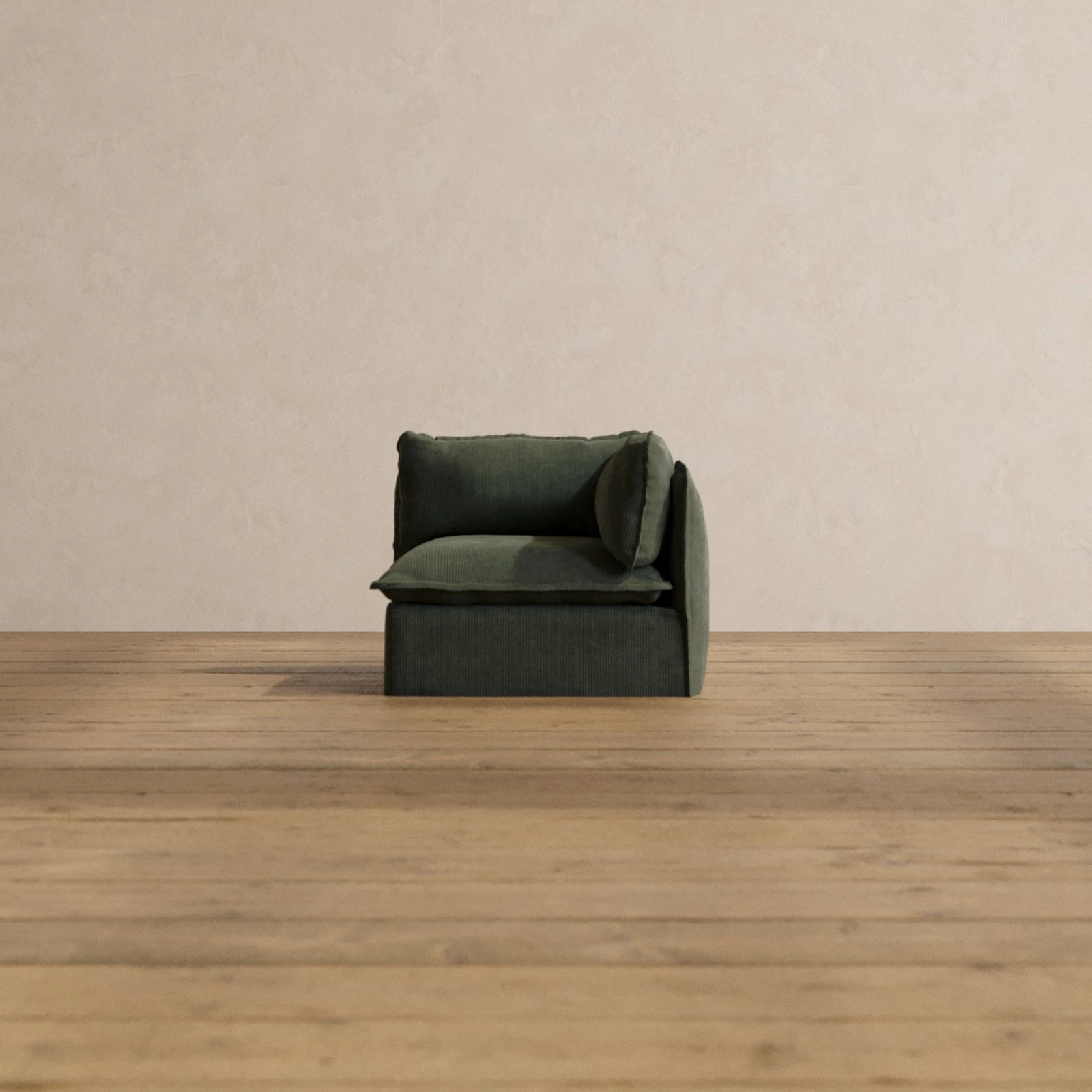Slipcover Only - Modular Washable End Chair - Right in Olivine