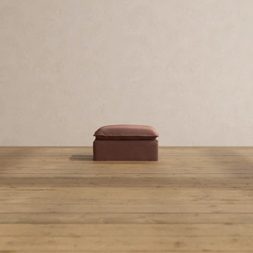Slipcover Only - Modular Washable Ottoman in Chestnut