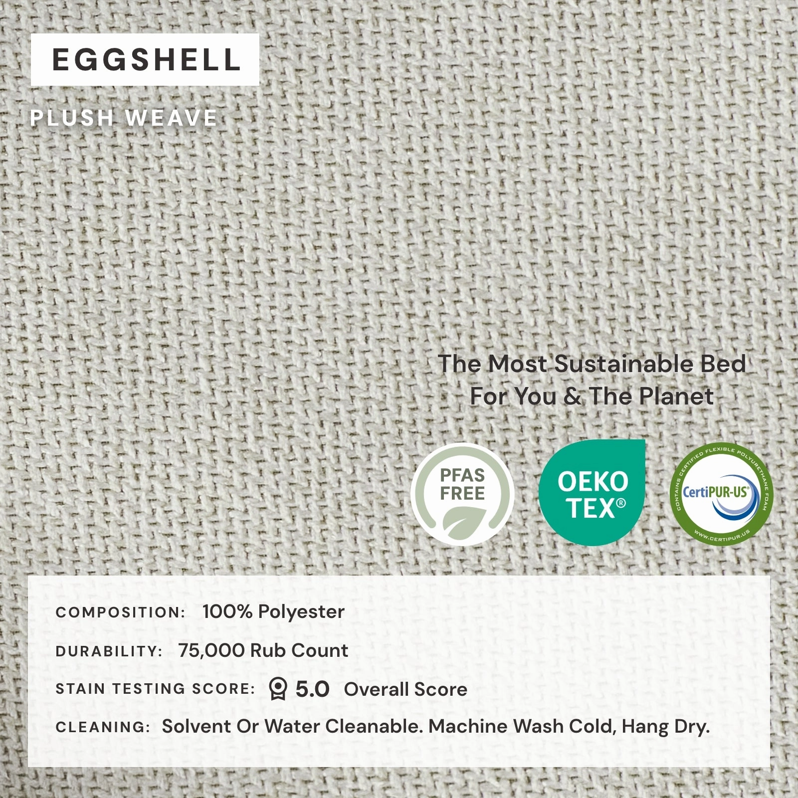 Slipcover Only - Modular Washable Ottoman in Eggshell