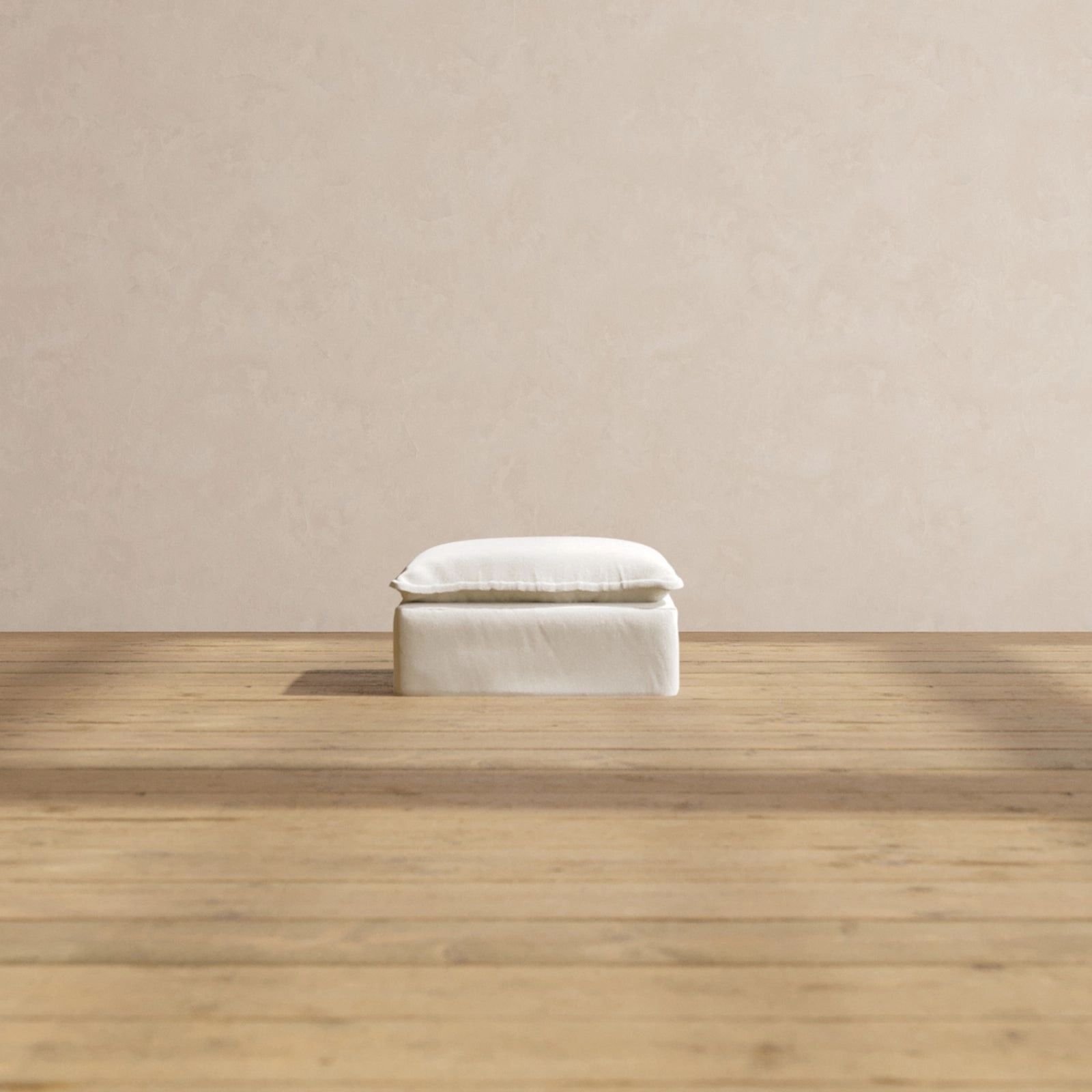 Slipcover Only - Modular Washable Ottoman in Eggshell