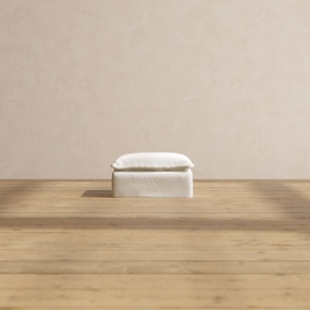 Slipcover Only - Modular Washable Ottoman in Eggshell