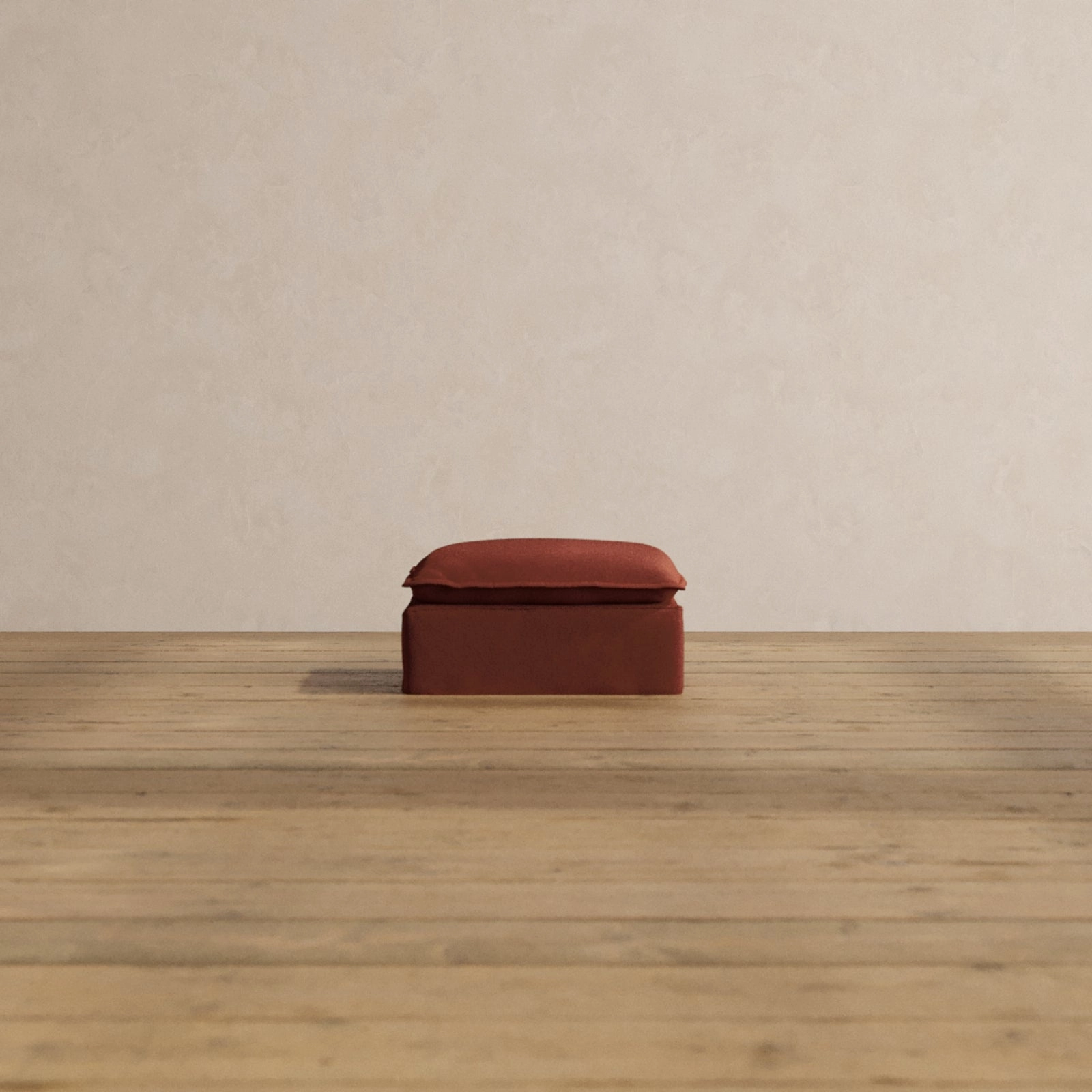 Slipcover Only - Modular Washable Ottoman in Rust