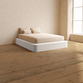Slipcover Only - Queen Upholstered Platform Bed | Luxe Corduroy in Milk