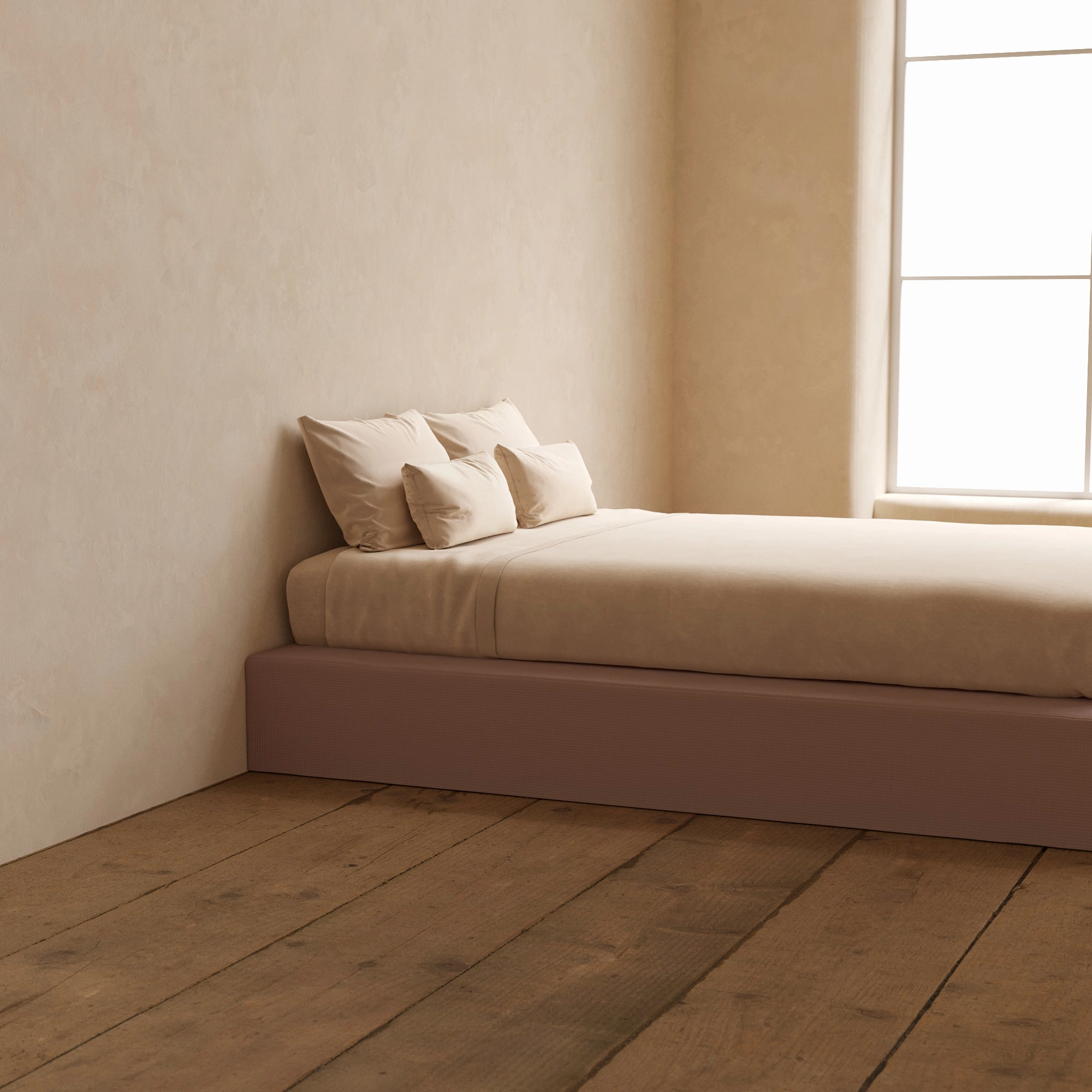 Slipcover Only - Queen Upholstered Platform Bed | Mizu Weave in Sakura