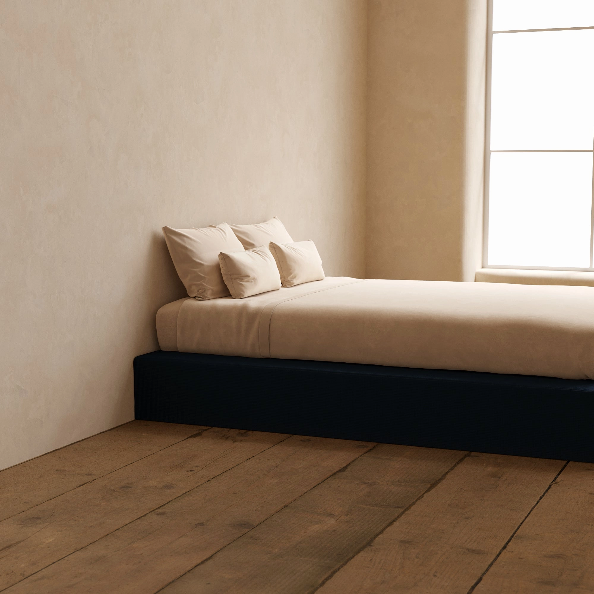 Slipcover Only - Queen Upholstered Platform Bed | Mizu Weave in Sumi