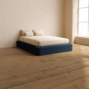 Slipcover Only - Queen Upholstered Platform Bed | Mizu Weave in Sumi