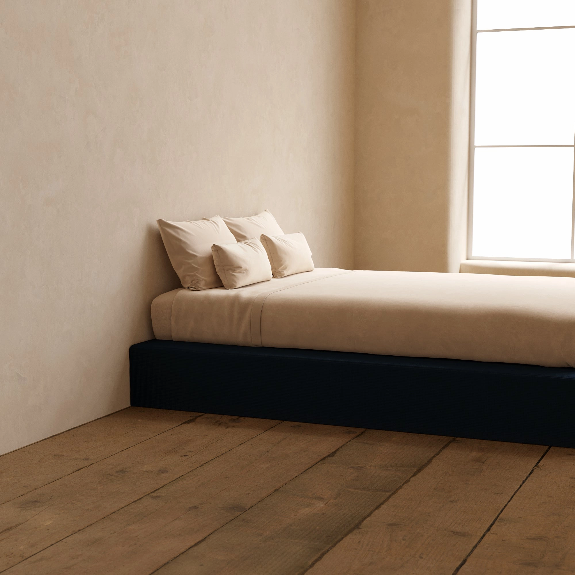 Slipcover Only - Queen Upholstered Platform Bed | Mizu Weave in Sumi