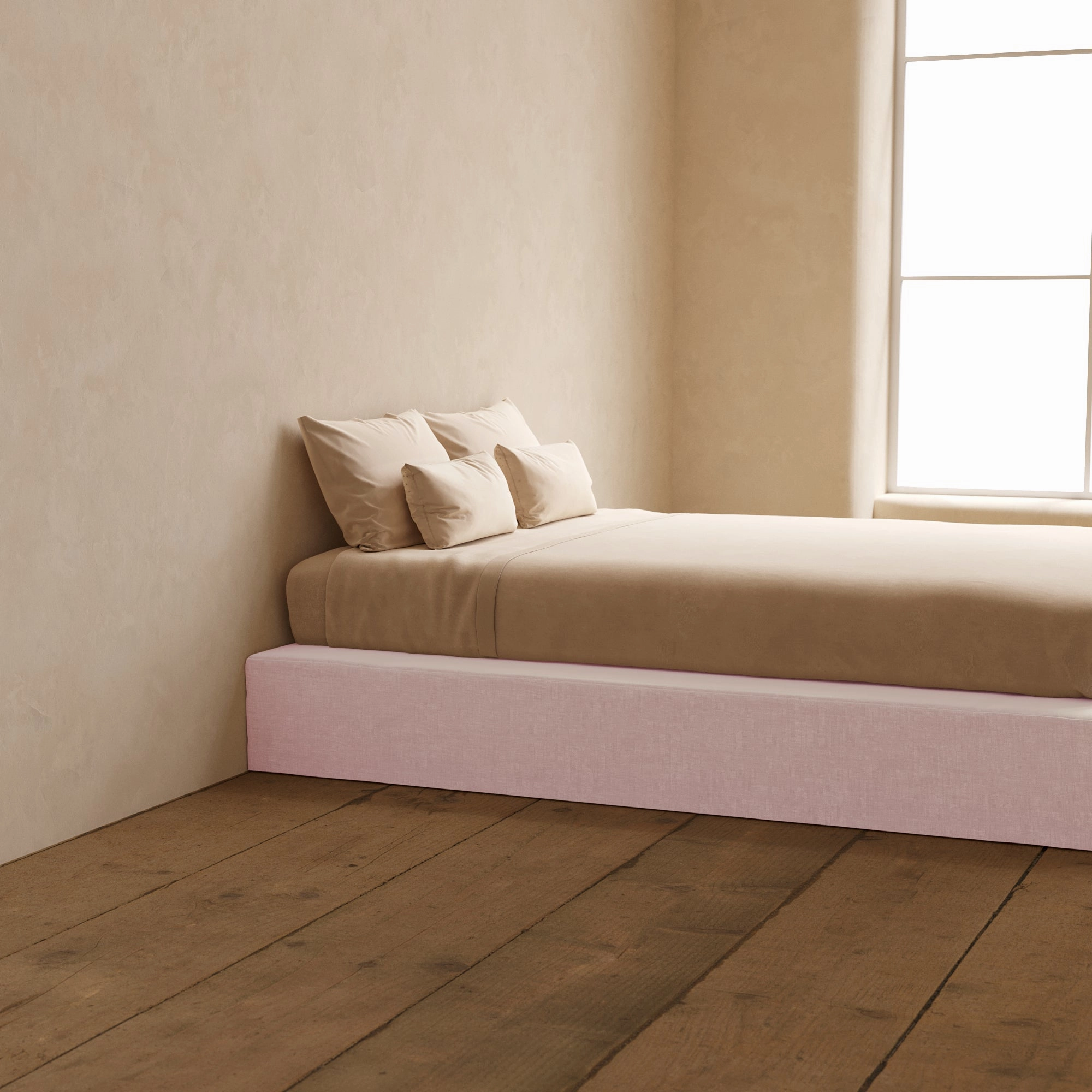 Slipcover Only - Queen Upholstered Platform Bed | Mod Velvet in Coco
